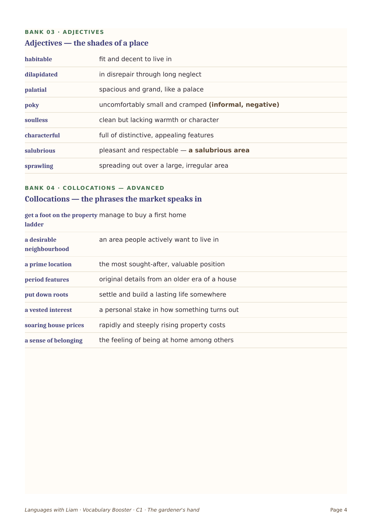 C1 · Vocabulario — en contexto
