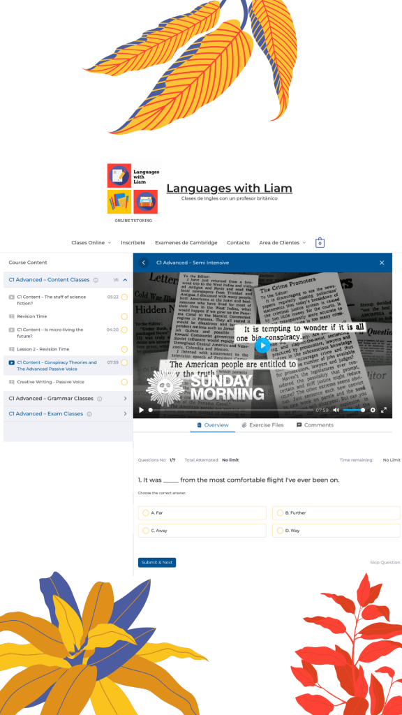 Una copia de tus clases y ejercicios online, desde tu móvil o portátil.